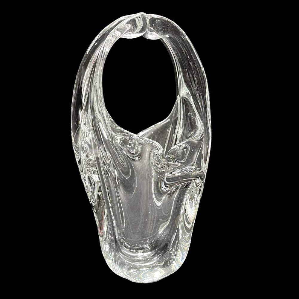 Vintage 1960s Roberto Moretti for Pilgrim Glass - Clear Art Glass Sculpture
